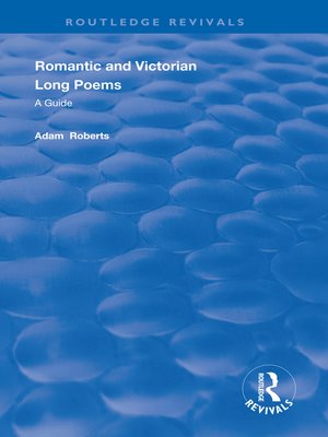 cover image of Romantic and Victorian Long Poems
